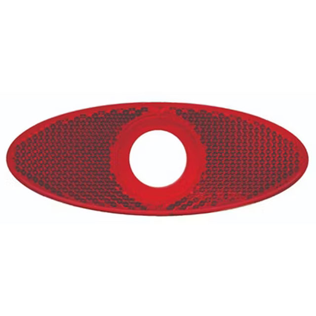 (image for) Trailer Special Reflector 4" Oval Red Adhesive Back For 3/4" Lights Dexter/Redneck #A11RXB