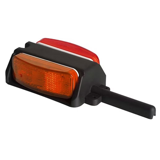 (image for) Trailer Marker Clearance 4" Fender Bracket Incandescent Light Kit Red/Amber Right Dexter/Redneck #BA-44FNR