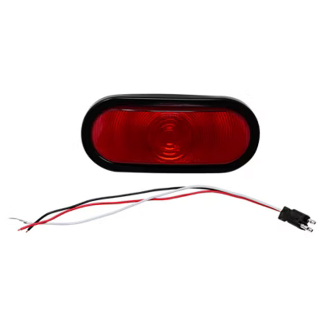 (image for) Trailer Stop/Turn/Tail Light Kit Incandescent 6'' Oval 2 Bulb Red Dexter/Redneck #LT03-310