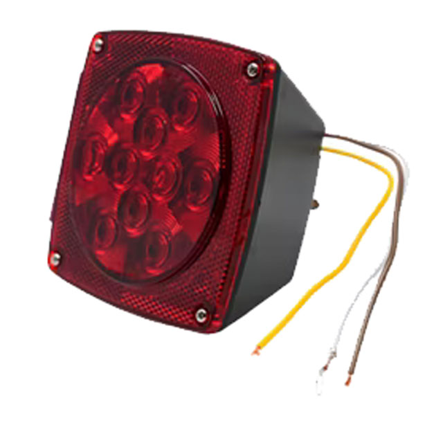 (image for) Trailer Stop/Turn/Tail Light Only LED 4.75" Square 14 Diode Red Left Hand Dexter/Redneck #LT04-105