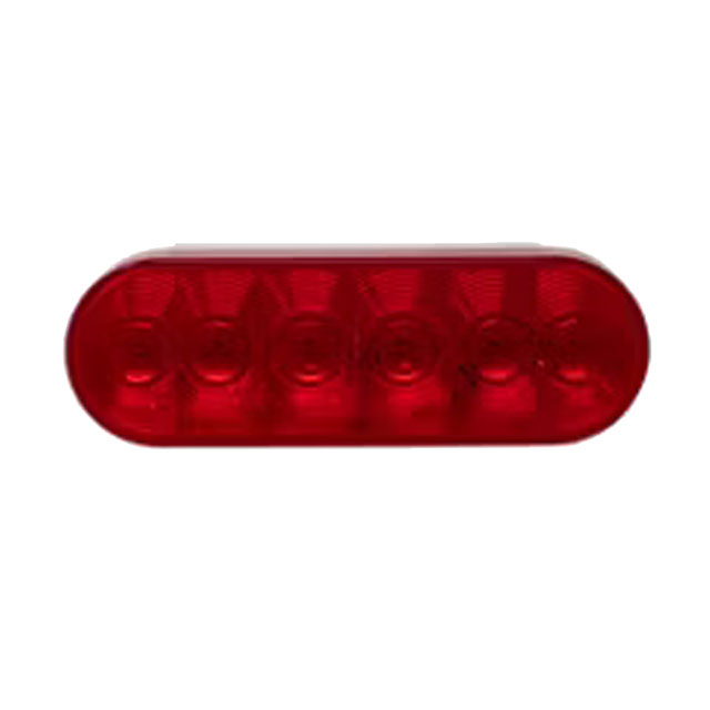 (image for) Trailer Stop/Turn/Tail Light Only LED 4'' Oval 6 Diode Red Fleet Dexter/Redneck #LTO4-135