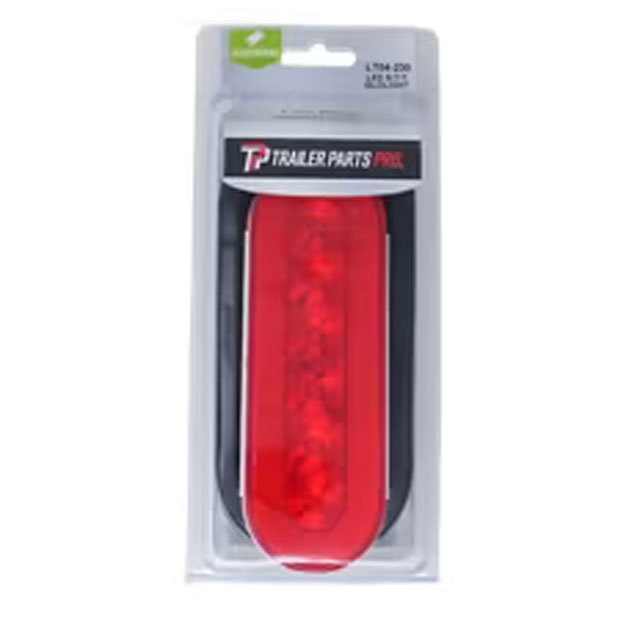 (image for) Trailer Stop/Tail/Turn Light LED 6" Oval Red Gromet Mount Dexter/Redneck #LT04-230