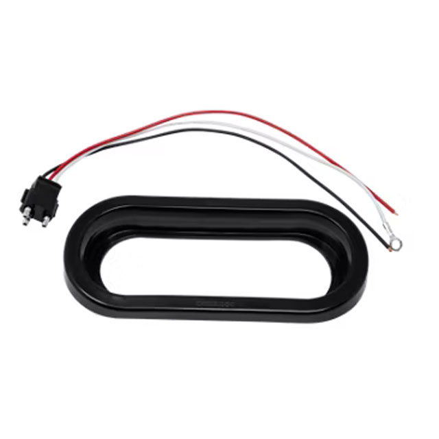 (image for) Trailer 6" Oval Light Mounting Grommet & 3 Wire Plug Pigtail Dexter/Redneck #LT06-365