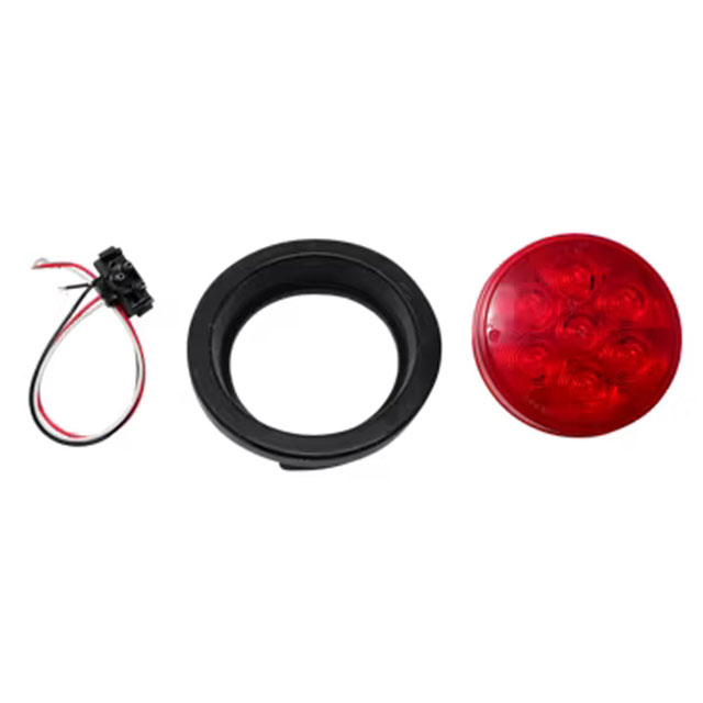 (image for) Trailer Stop/Tail/Turn Light LED 4" Round 7 Bulb Red Dexter/Redneck #LT74-210