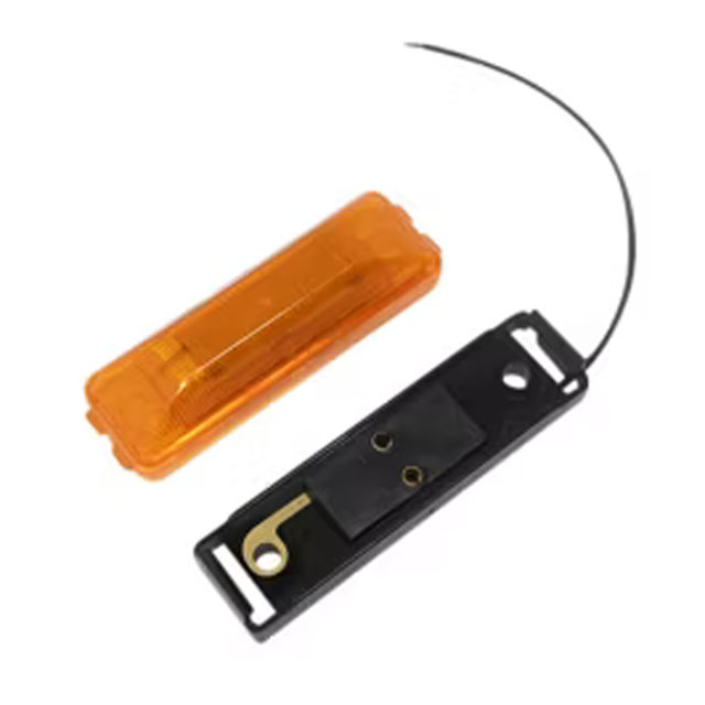 (image for) Trailer Marker Clearance Light Kit LED 4" Rectangular 4 Bulb Amber Thinline Standard Dexter/Redneck #M161KA