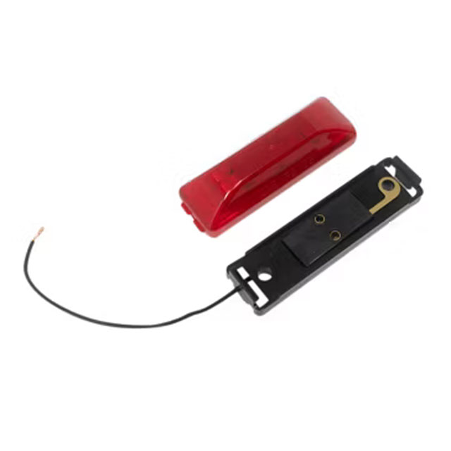 (image for) Trailer Marker Clearance Light Kit LED 4" Rectangular 4 Bulb Red Thinline Standard Dexter/Redneck #M161KR