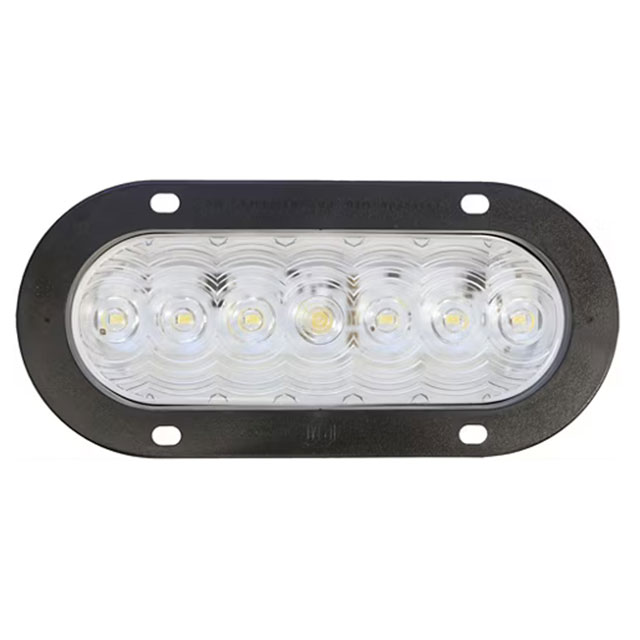 (image for) Trailer Back Up Light 7.88" Oval Lumenx Flange Mount Dexter/Redneck #M822C-7