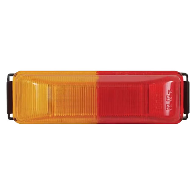 (image for) Trailer Marker Clearance Light Incandescent 4.13" Rectangular 1 Bulb Amber/Red Thinline Dexter/Redneck #MC67ARB