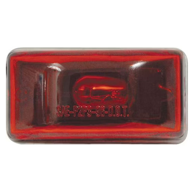 (image for) Trailer Marker Clearance Incandescent Light Only 2" Rectangular Red Stud Mount Dexter/Redneck #MC95RB