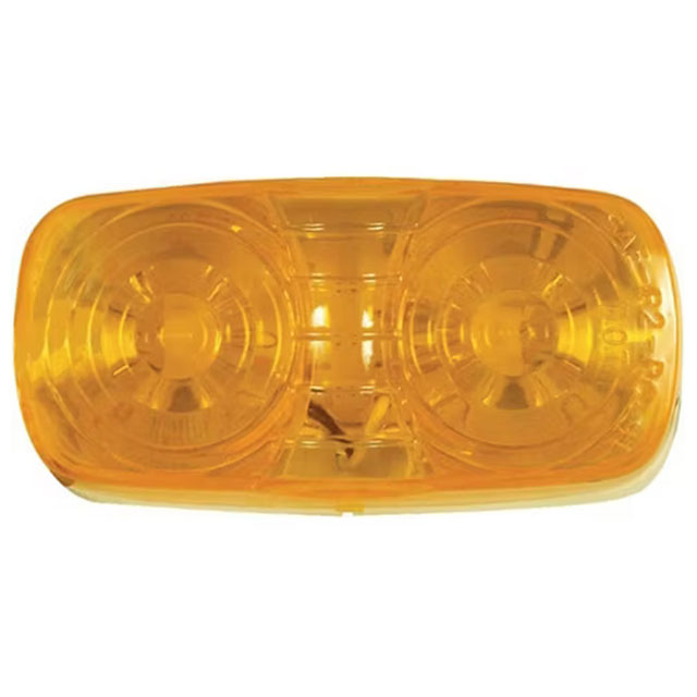 (image for) Trailer Marker Clearance Light LED 4.063" Oval 10 Diode Amber Bullseye 1 Wire Dexter/Redneck #MCL-45AB
