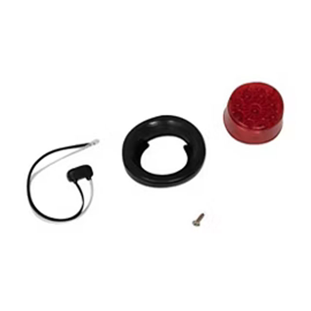 (image for) Traileer Marker Clearance Light Kit LED 2" Round 9 Bulb Red Micro-Flex Dexter/Redneck #MCL-50RBK