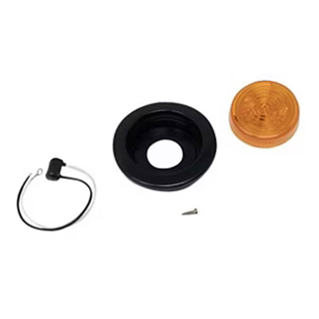 (image for) Trailer Marker Clearance Light Kit LED 2 1/2" Round Amber Fleet Count Dexter/Redneck #MCL-527ABK