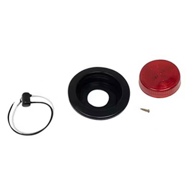 (image for) Trailer Marker Clearance Light Kit LED 2 1/2" Round Red Fleet Count Dexter/Redneck #MCL-527RBK