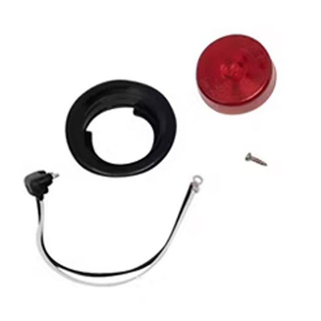 (image for) Trailer Marker Clearance Light Kit LED 2" Round Red Fleet Count Dexter/Redneck #MCL-56RBK