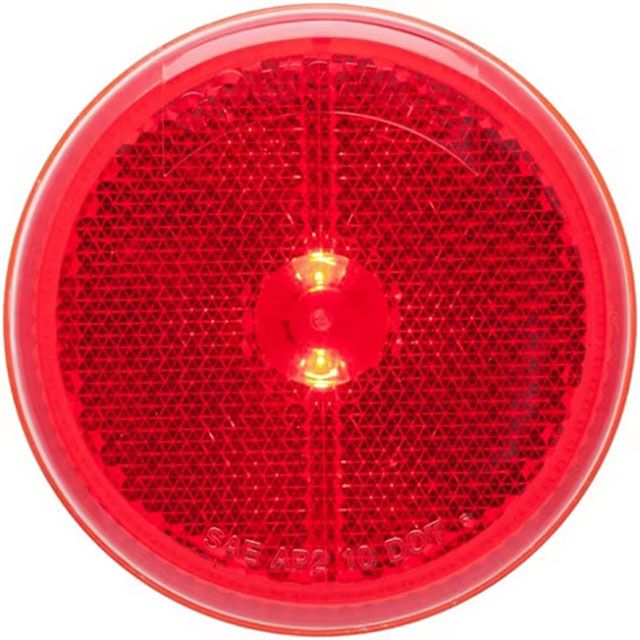 (image for) Trailer Marker Clearance Light LED 2 1/2" Round Red Reflex Dexter/Redneck #MCL-59RB