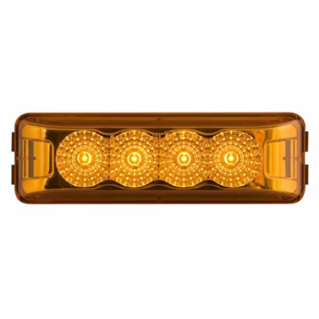 (image for) Trailer Marker Clearance Light LED 4.03" Amber Thinline Micro-Flex DexterRedneck #MCL-63AB