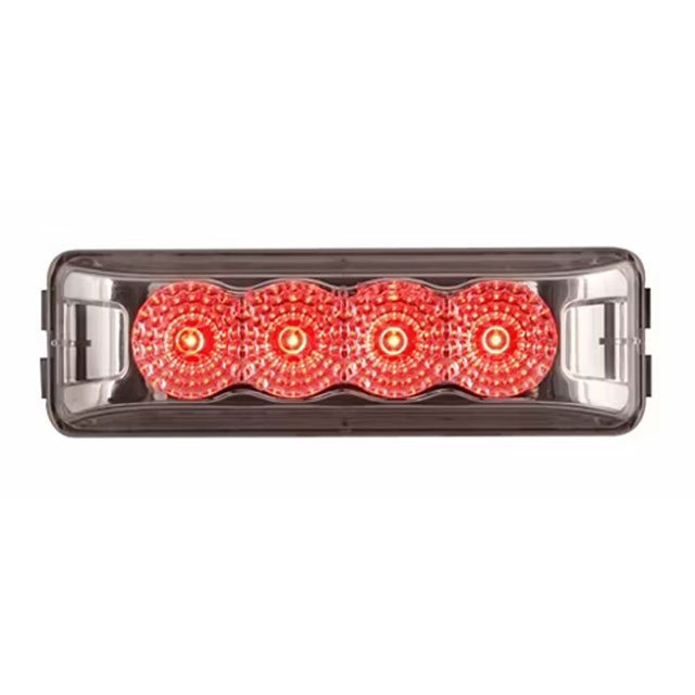 (image for) Trailer Marker Clearance Light LED 4" Rectangular Thinline Red Micro-Flex Dexter/Redneck #MCL-63CRB