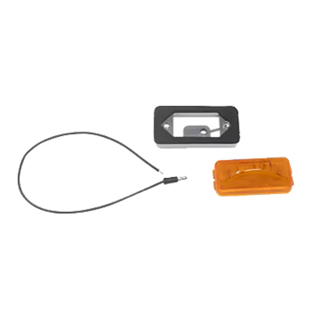 (image for) Trailer Marker Clearance Light Kit LED 2.6" Rectangular Mini Thinline Amber Fleet Count Dexter/Redneck #MCL-90AB