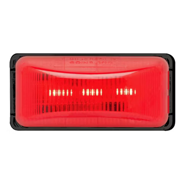 (image for) Trailer Marker Clearance Light Kit LED 2.5" Rectangular 3 Diode Red Dexter/Redneck #MCL-96RB