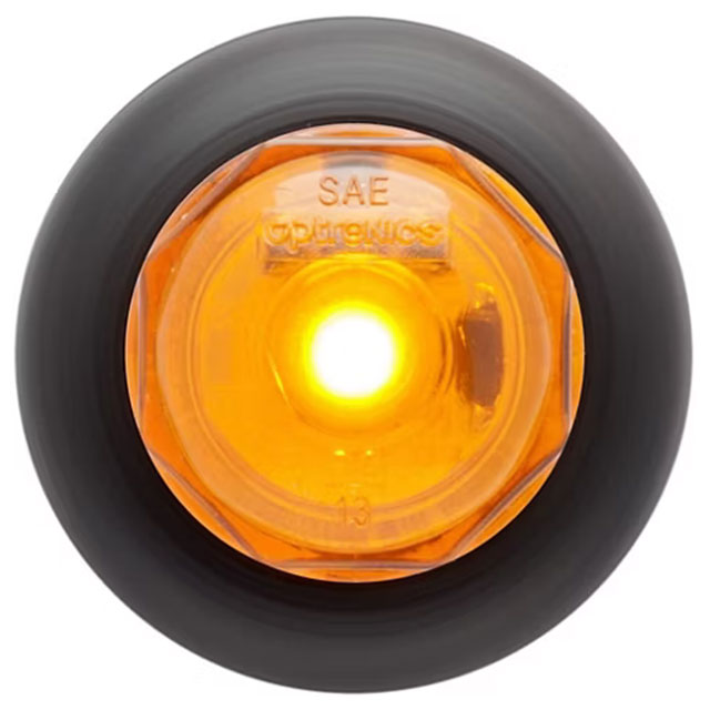 (image for) Trailer Marker Clearance Light Kit LED 3/4 Round 1 Diode Amber Standard Dexter/Redneck #MCL10AKB