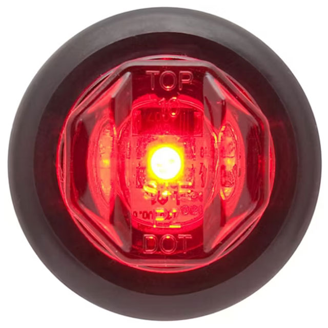 (image for) Trailer Marker Clearance Light Kit LED 3/4" Round 1 Bulb Red Standard