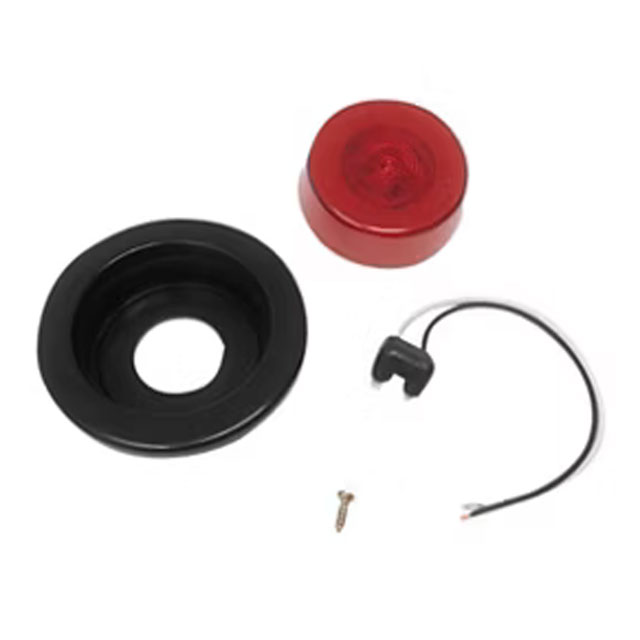 (image for) Trailer Marker Clearance Light Kit LED 2 1/2" Round 9 Diode Red Glolight Dexter/Redneck #MCL157RBK