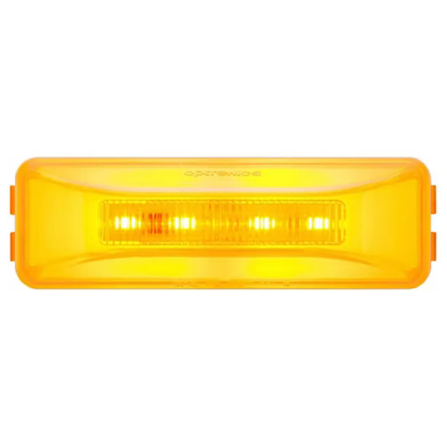 (image for) Trailer Marker Clearance Light Only LED 3.875" Rectangular Thinline 10 Diode Amber Glolight Dexter/Redneck #MCL165AB