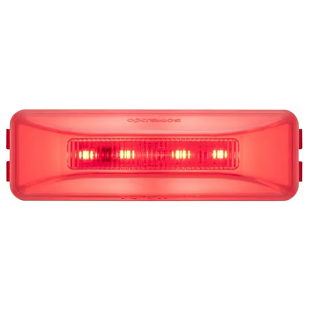 (image for) Trailer Marker Clearance Light Only LED 3.875" Rectangular Thinline 10 Diode Red Glolight Dexter/Redneck #MCL165RB