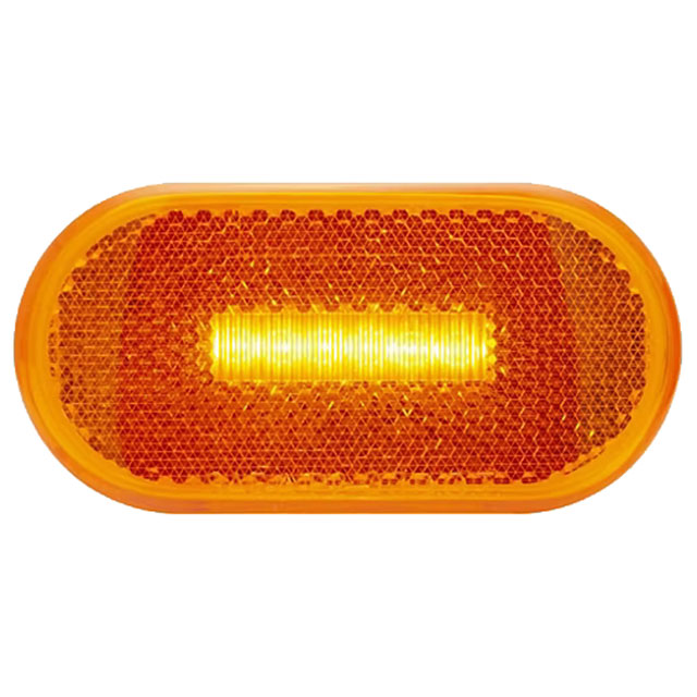 (image for) Trailer Marker Clearance Light LED 4" Oblong 6 Diode Amber Surface Mount Dexter/Redneck #MCL31AB