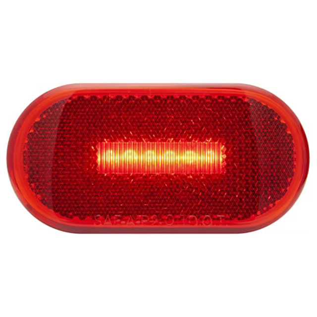 (image for) Trailer Marker Clearance Light LED 4" Oblong 6 Diode Red Surface Mount Dexter/Redneck #MCL31RB