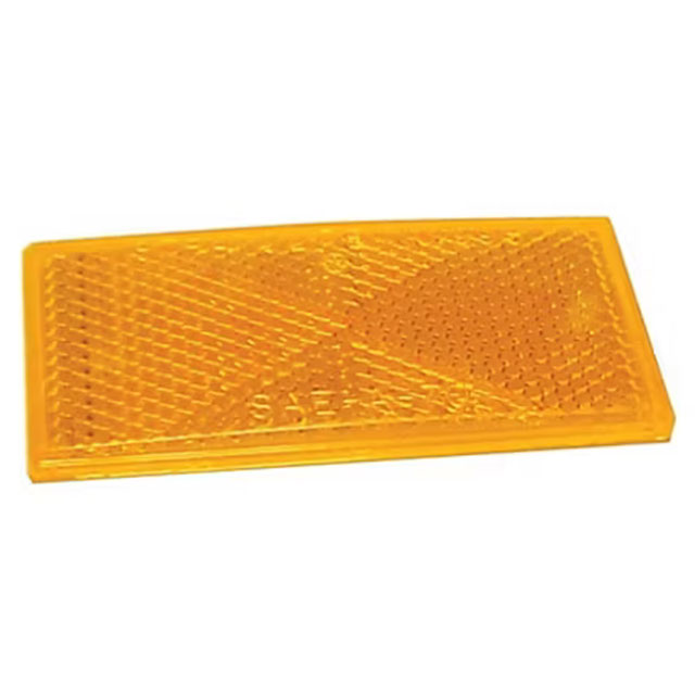 (image for) Trailer Reflector Amber 3.19" Rectangular Dexter/Redneck #RE10AB
