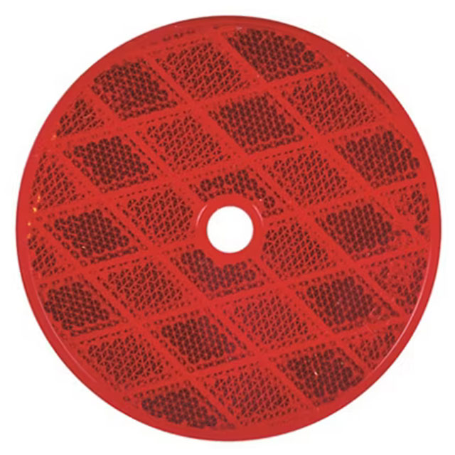 (image for) Trailer Reflector Red 3.19" Round Screw Mount Dexter/Redneck #RE13RB