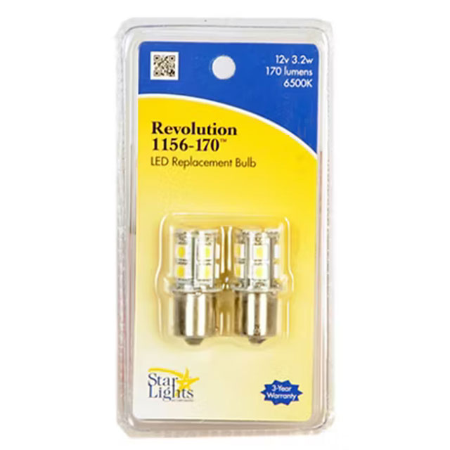 (image for) Trailer Light incadescent 1156 Bulb LED Replacement 2 Pk Dexter/Redneck #REV1156