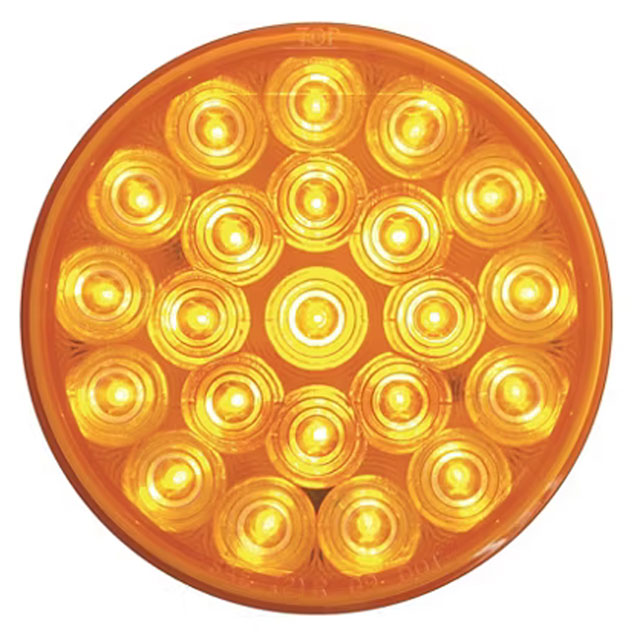 (image for) Trailer Warning Lamp LED 2 Function 4" Round 22 Diode Amber Dexter/Redneck #SLL43AB2