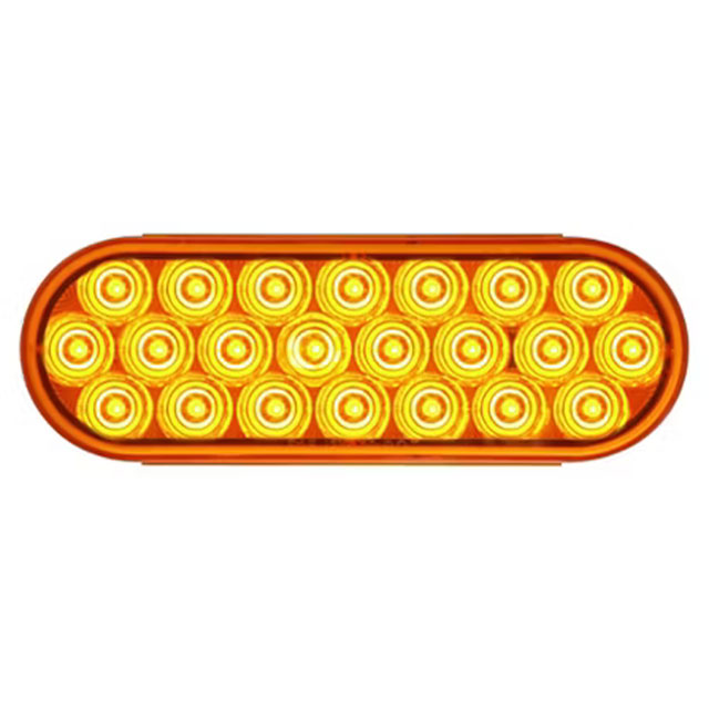 (image for) Trailer Warning Lamp LED 2 Function 6" Oval 22 Diode Amber Dexter/Redneck #SLL72AB2