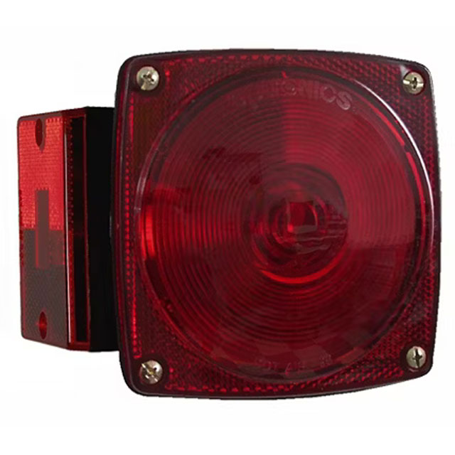 (image for) Trailer Stop/Turn/Tail Light Incandescent 4.75" Square 1 Bulb Standard Left Hand Red Dexter/Redneck #ST-9RB