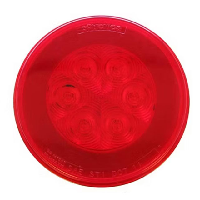 (image for) Trailer Stop/Turn/Tail Light Only LED 4'' Round 21 Diode Red Glolight Dexter/Redneck #STL-101RB