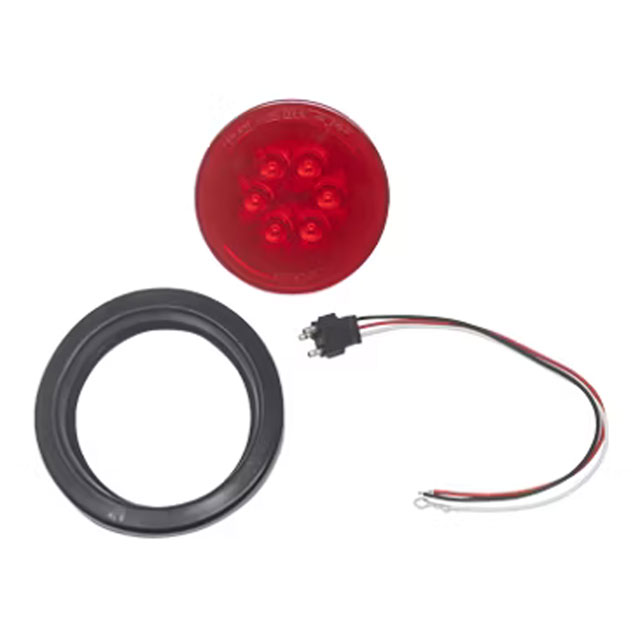 (image for) Trailer Stop/Turn/Tail Light Kit LED 4'' Round Red 21 Bulb Glolight Dexter/Redneck #STL-101RBK