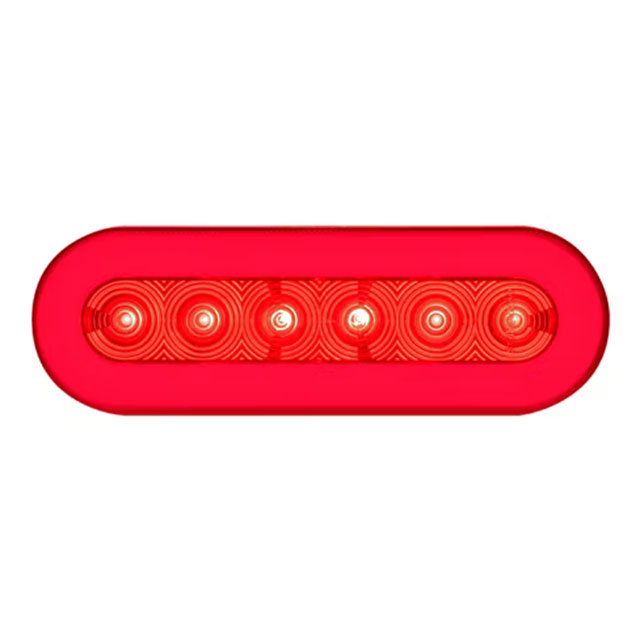 (image for) Trailer Stop/Turn/Tail Light Only LED 6'' Oval 22 Diode Glolight Dexter/Redneck #STL-111RB
