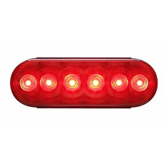 (image for) Trailer Stop/Turn/Tail Light LED 6'' Oval Fleet Count Dexter/Redneck #STL-12RB