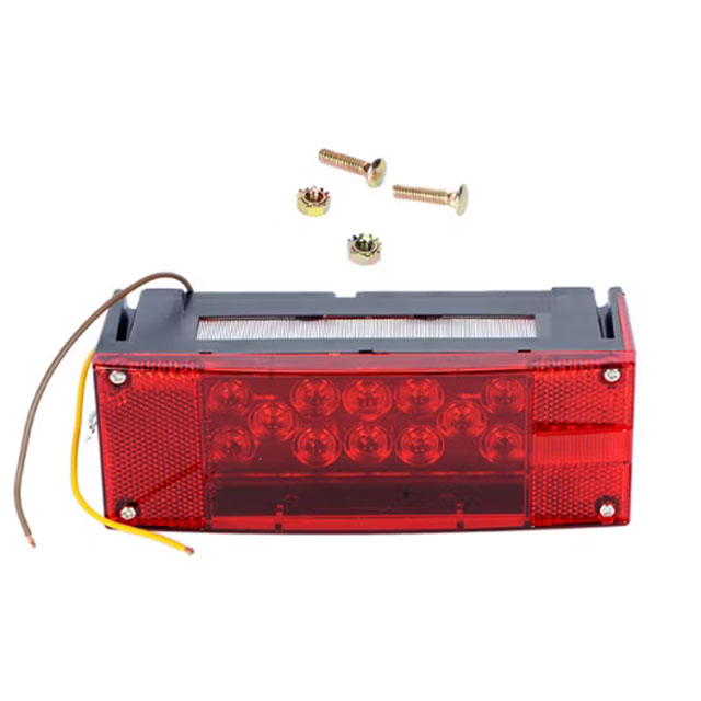 (image for) Marine Trailer Stop/Turn/Tail Light LED 8" Rectangle Left Hand Red Standard Dexter/Redneck #STL-17RB