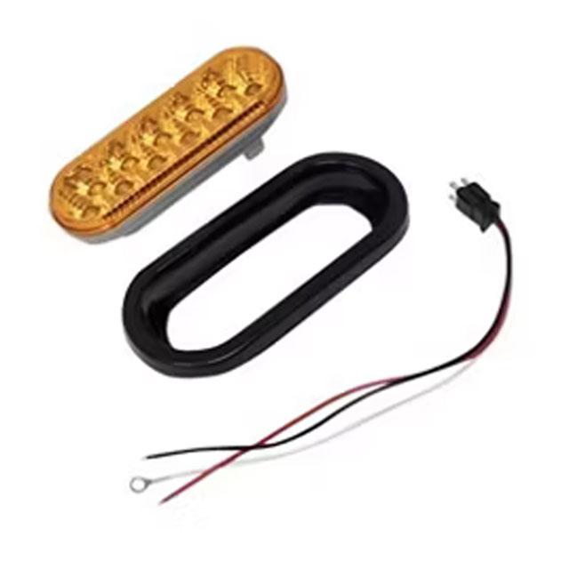 (image for) Trailer Park/Turn Light Kit LED 6'' Oval 16 Bulb Amber Micro-Flex Dexter/Redneck #STL-22ABK
