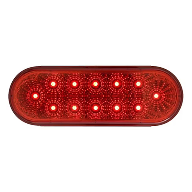 (image for) Trailer Stop/Turn/Tail Light LED 6'' Oval Red Micro-Flex Dexter/Redneck #STL-22RB