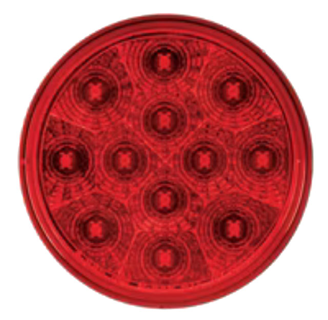(image for) Trailer Stop/Turn/Tail Light LED 4'' Round Red Micro-Flex Dexter/Redneck #STL-23RB