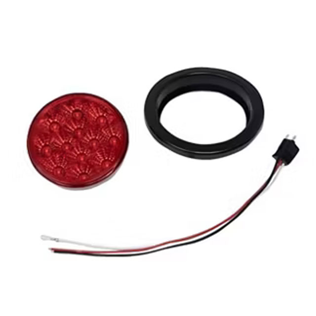 (image for) Trailer Stop/Turn/Tail Light Kit 4'' Round 12 Diode Red Micro-Flex Dexter/Redneck #STL-23RBK