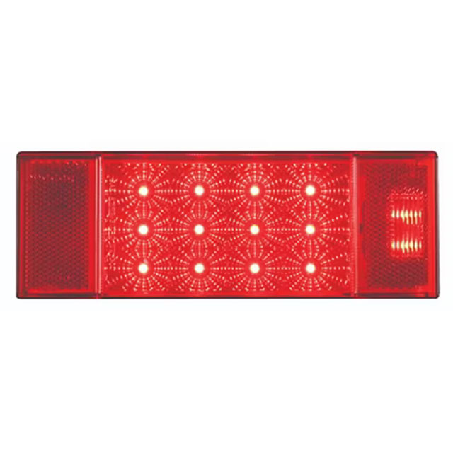(image for) Marine Trailer Stop/Turn/Tail Light Only LED 8" Rectangle 14 Diode Red Right Hand Dexter/Redneck #STL26RB