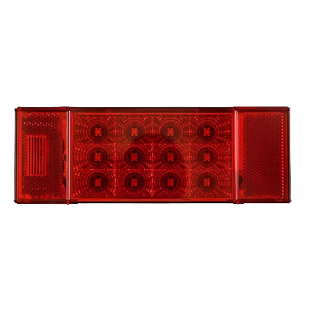 (image for) Marine Trailer Stop/Turn/Tail Light Only LED 8" Rectangular 18 Diode Red Left Hand Dexter/Redneck #STL27RB