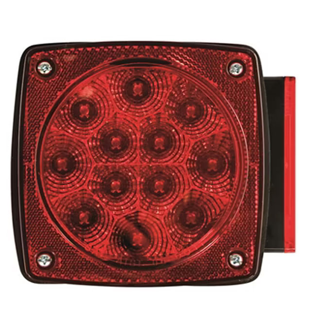 (image for) Trailer Stop/Turn/Tail Light Only LED 5.25" Square 15 Diode Red Micro-Flex Right Hand Dexter/Redneck #STL28RB