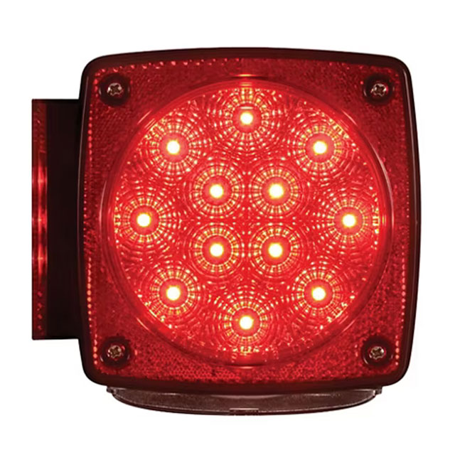 (image for) Trailer Stop/Turn/Tail Light Only LED 5.25" Square 20 Diodes Red Micro-Flex Left Hand Dexter/Redneck #STL-29RB