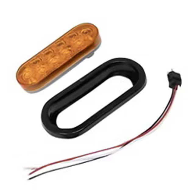 (image for) Trailer Park/Turn Light Kit LED 6'' 10 Bulb Oval Amber Standard Dexter/Redneck #STL-72ABK